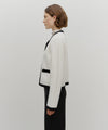 Marithé François Girbaud W Boucle Knit Round Neck Cardigan