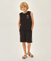 Marithé François Girbaud Kids Terry Sleeveless Top and Pants Set - Navy