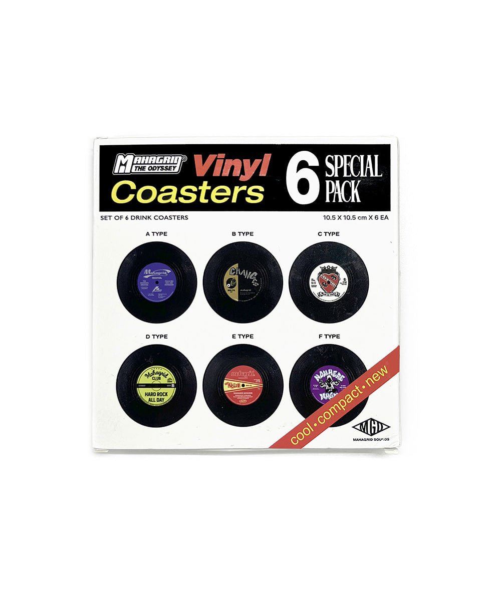 Mahagrid Vinyl Record Coasters