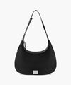 Marithé François Girbaud Classic Logo Round Suede Shoulder Bag Brown