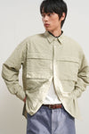 General Idea UNISEX Loose Fit Stripe Pocket Shirt