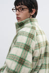 General Idea UNISEX Warm Check Fleece Zip-Up Jumper