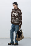 General Idea UNISEX High Neck Nordic Zip-Up Cardigan