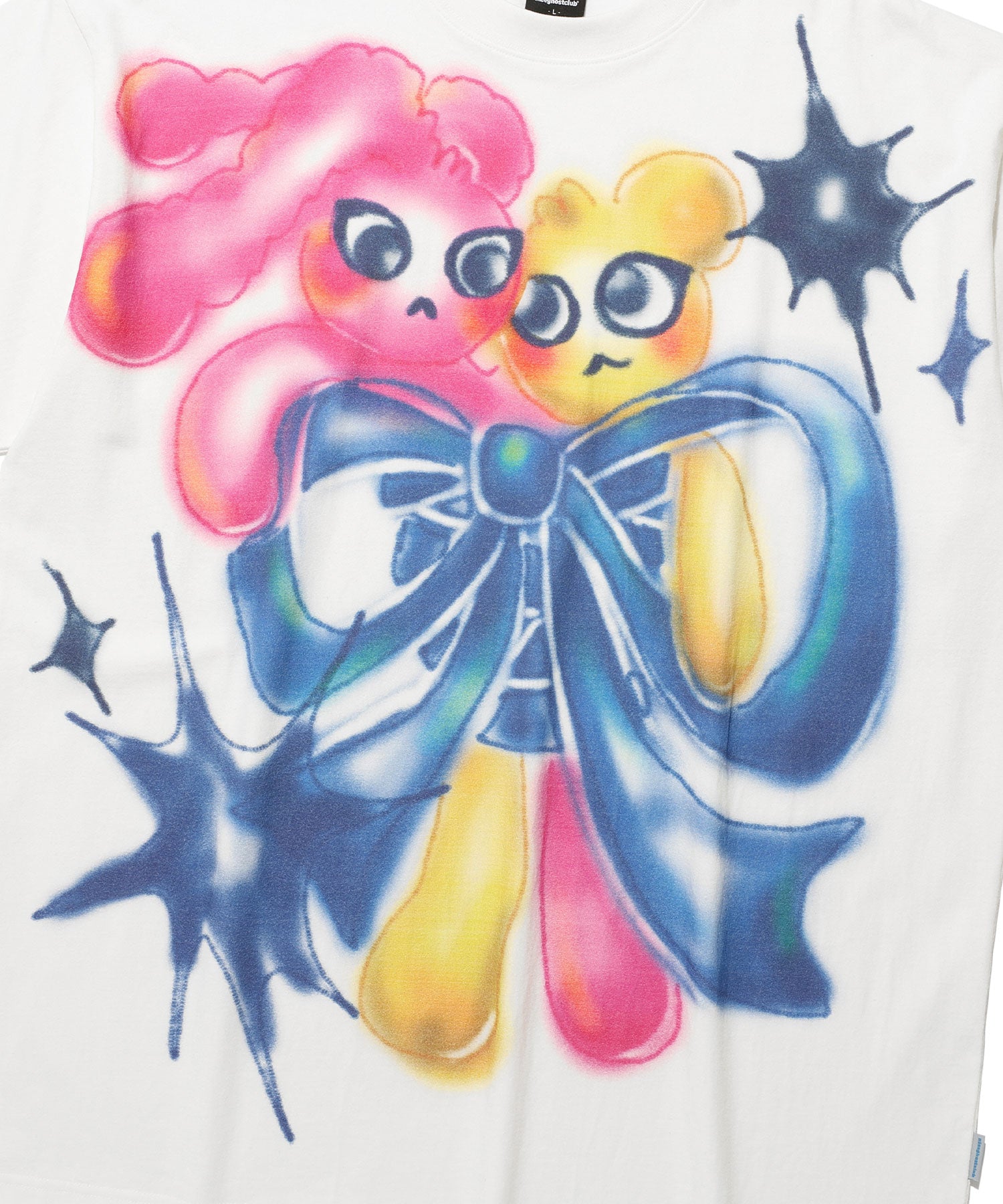 Nice Ghost Club Bunny Bear Spray Art Big Big Tee