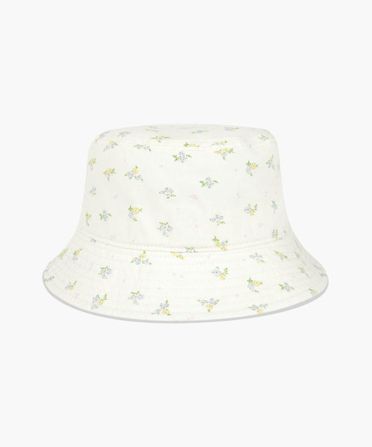 Marithé François Girbaud CLASSIC LOGO FLOWER BUCKET HAT ivory