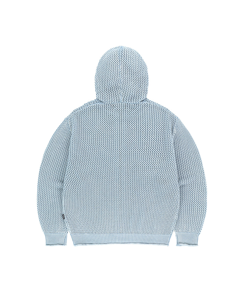 Mahagrid Pigment Mesh Zip Up Knit