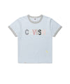 Cavish CAVISH Appliqué Ringer Short Sleeve Tee [Blue]