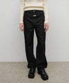 Marithé François Girbaud Women's Straight Fit Raw Denim Pants Black