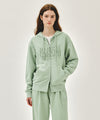 Marithé François Girbaud CLASSIC LOGO DYEING HOODIE ZIPUP