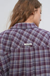 General Idea WOMAN Loose Fit Natural Check Shirt