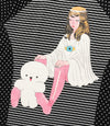 Nice Ghost Club Gakiya Isamu Stripe 3/4 Sleeve Tee [Black]