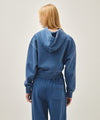 Marithé François Girbaud W SHADOW CLASSIC LOGO DYEING CROP HOODIE mint