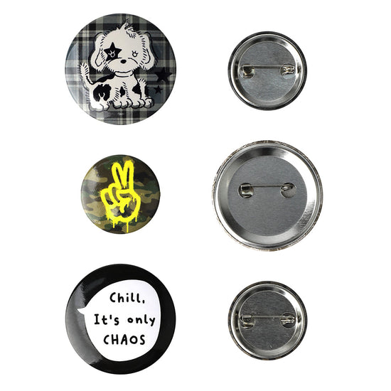 Mahagrid FESTA BUTTON PIN SET [BLACK]