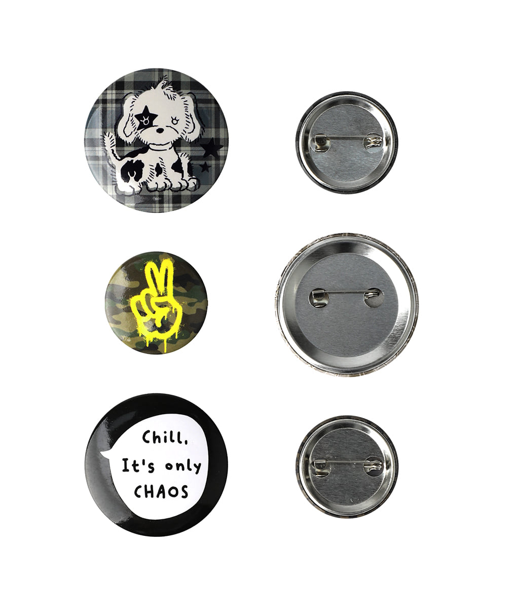 Mahagrid FESTA BUTTON PIN SET [BLACK]