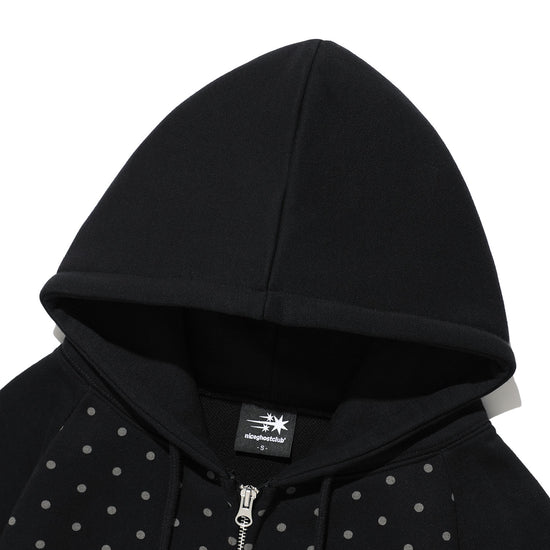 Nice Ghost Club Dot 3Star Raglan Crop Hoodie Zip Up