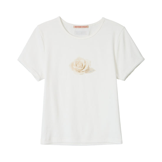 Bitter Cells Porcelain Rose Tee-Ivory