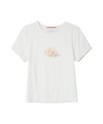 Bitter Cells Porcelain Rose Tee-Ivory