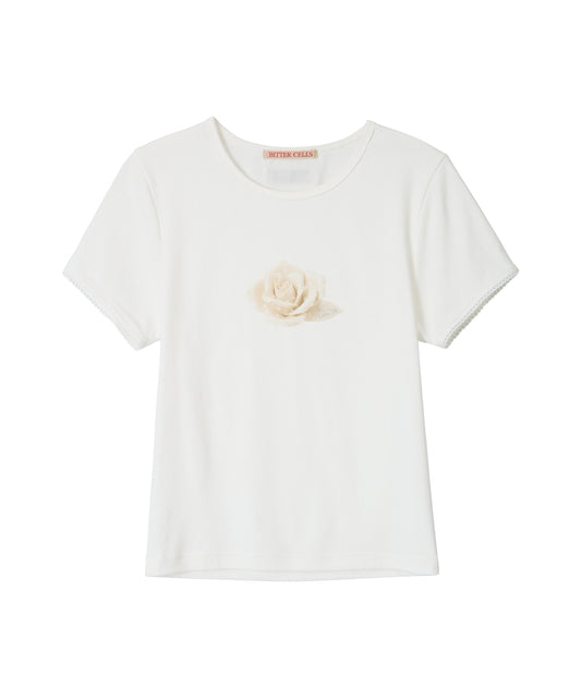Bitter Cells Porcelain Rose Tee-Ivory