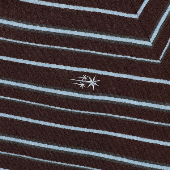 Nice Ghost Club Multi Stripe 3 Star V Neck Knit