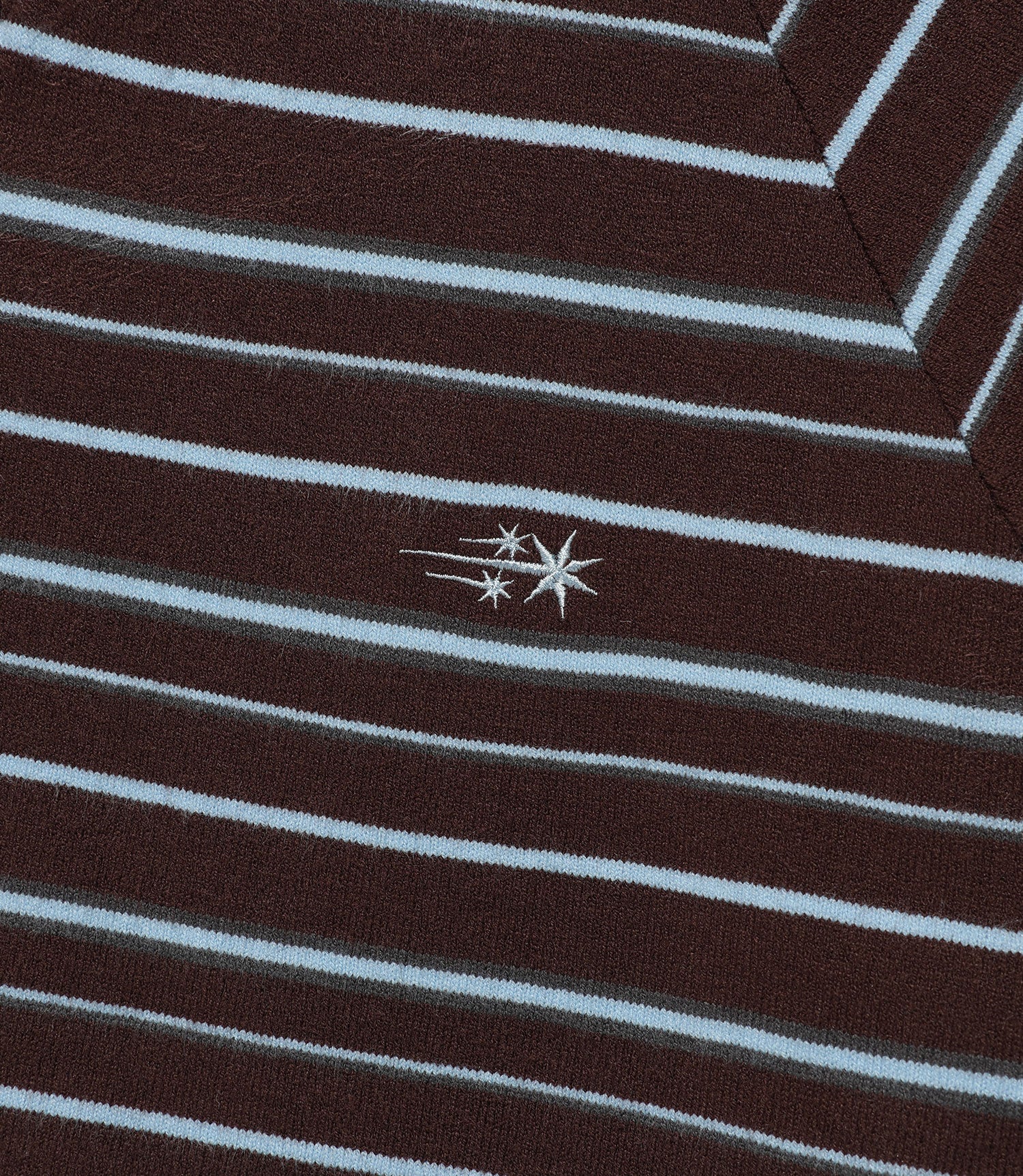 Nice Ghost Club Multi Stripe 3 Star V Neck Knit