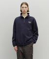 Marithé François Girbaud Classic Logo Half Neck Fleece Sweatshirt Ivory