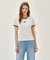 Marithé François Girbaud W CLASSIC LOGO RINGER TEE