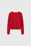 General Idea WOMAN GNRL Signature Superfine Wool Cable Cardigan [Light Grey]