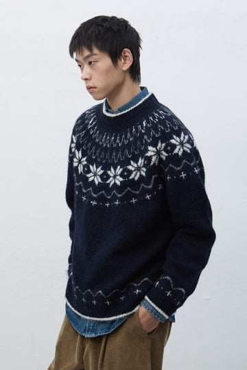 General Idea UNISEX Wool Snow Nordic Pullover