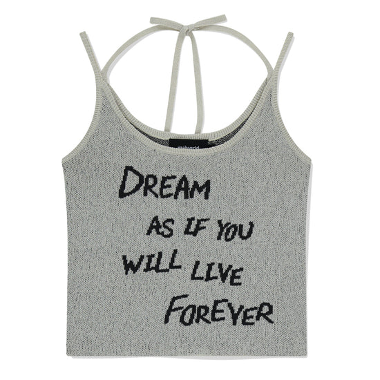 Mahagrid Lettering Sleeveless Knit