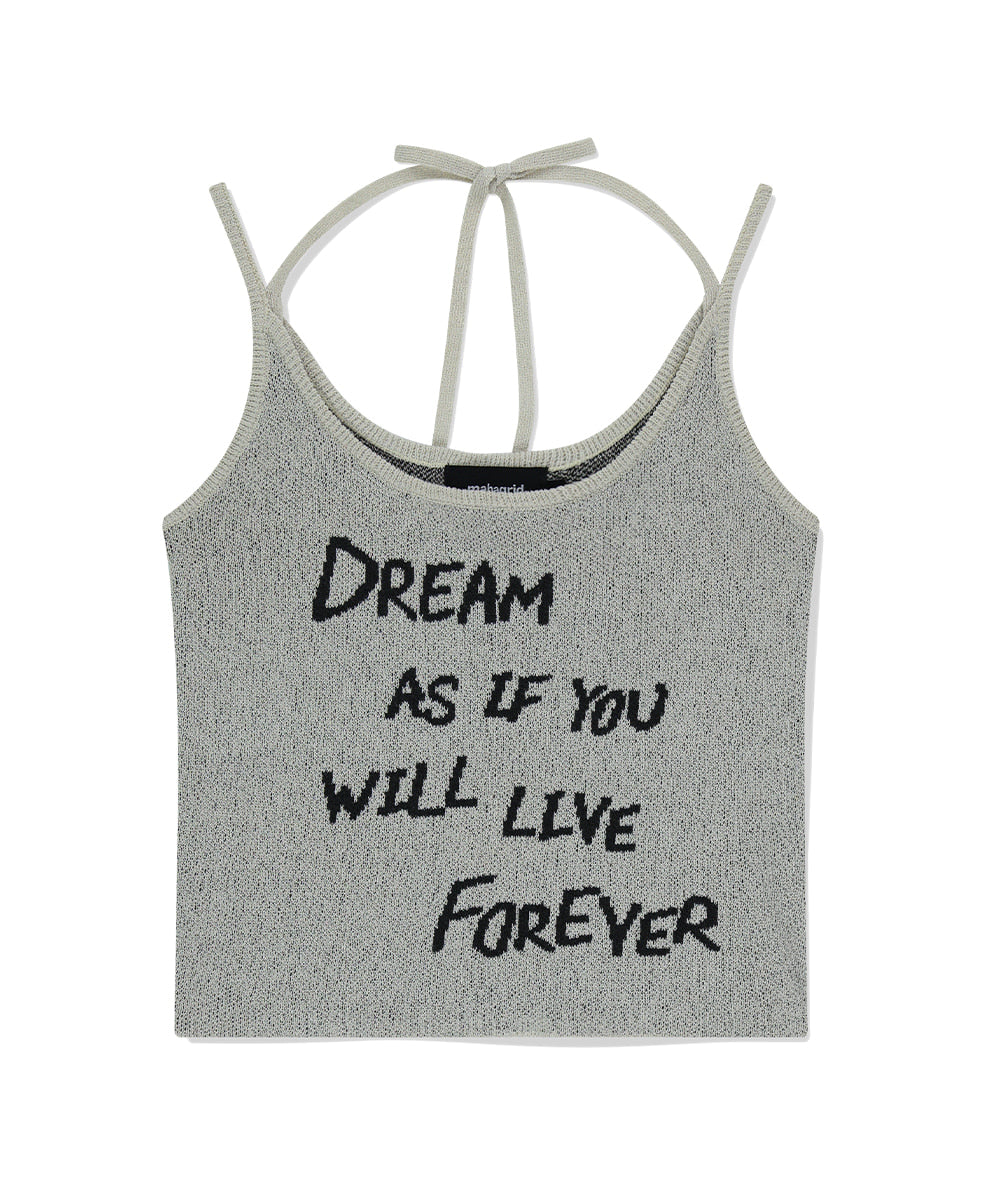 Mahagrid Lettering Sleeveless Knit