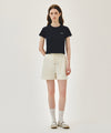 Marithé François Girbaud W SMALL LETTERING SLIM CROP TEE