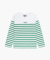 Marithé François Girbaud Kids Border Stripe Long Sleeve Tee Navy