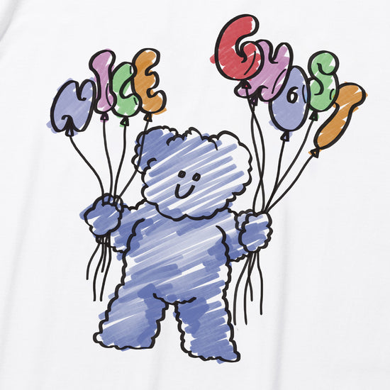 Nice Ghost Club Balloon Maca Drawing UV Tee [White]