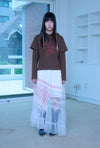 Nice Ghost Club Think Layered Long Sleeve Hoodie [Brown]