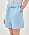 Marithé François Girbaud W REGULAR LOGO SWEAT SHORTS ice blue