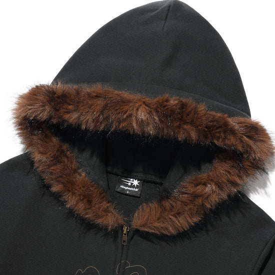 Nice Ghost Club Dark Fantasy Fur Hoodie Zip Up