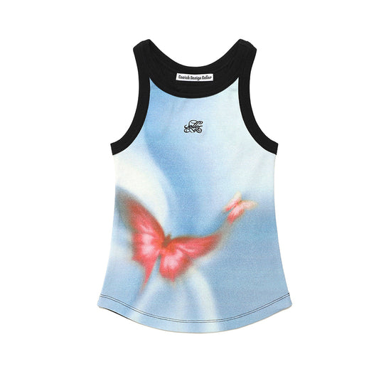 Cavish Women's Printed Sleeveless Top in Blue