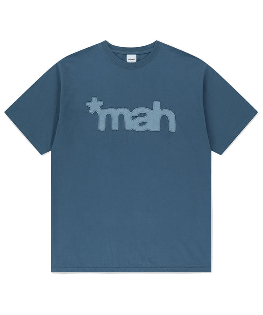 Mahagrid mah Cut Off Appliqué Tee [Blue]