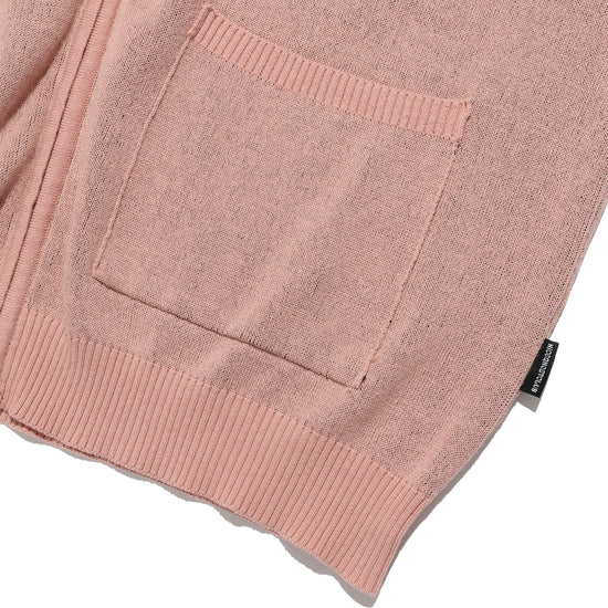 Nice Ghost Club Juggling Skeletons Half Knit Zip Up Polo [Pink]