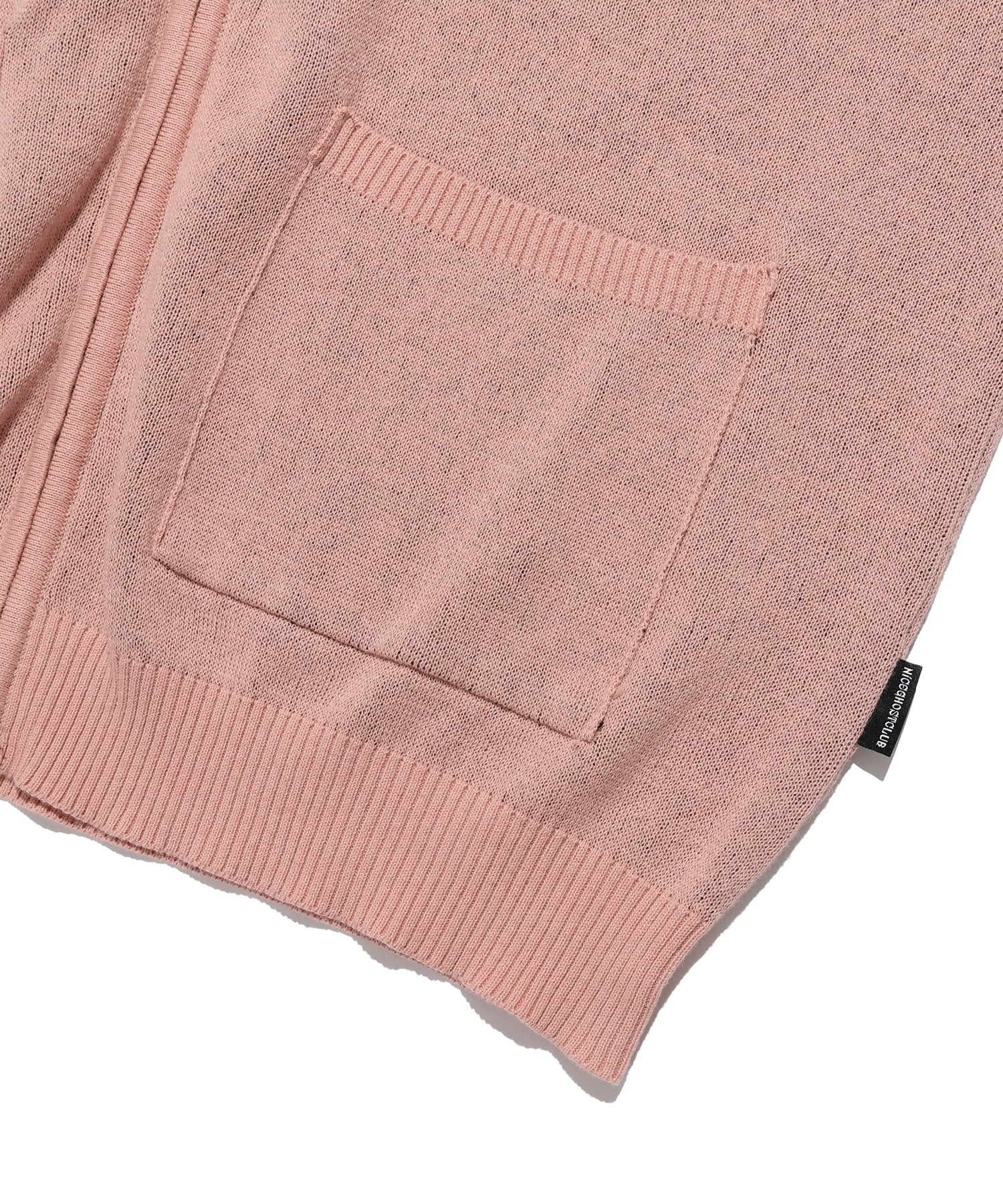 Nice Ghost Club Juggling Skeletons Half Knit Zip Up Polo [Pink]