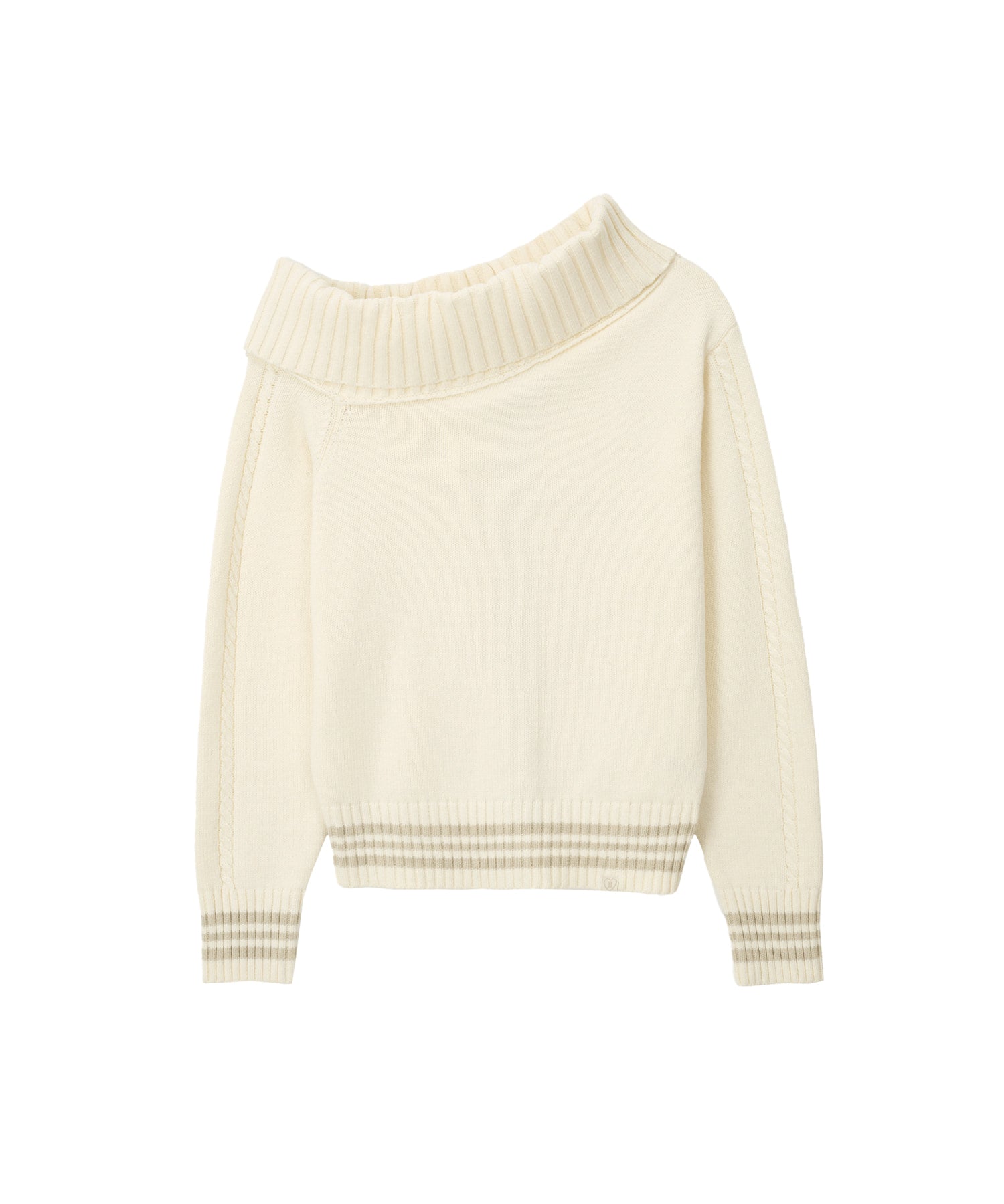 Bitter Cells Sally Unbalanced Off Shoulder Knit