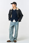 General Idea MAN Brushed Stretch Straight Denim Pants