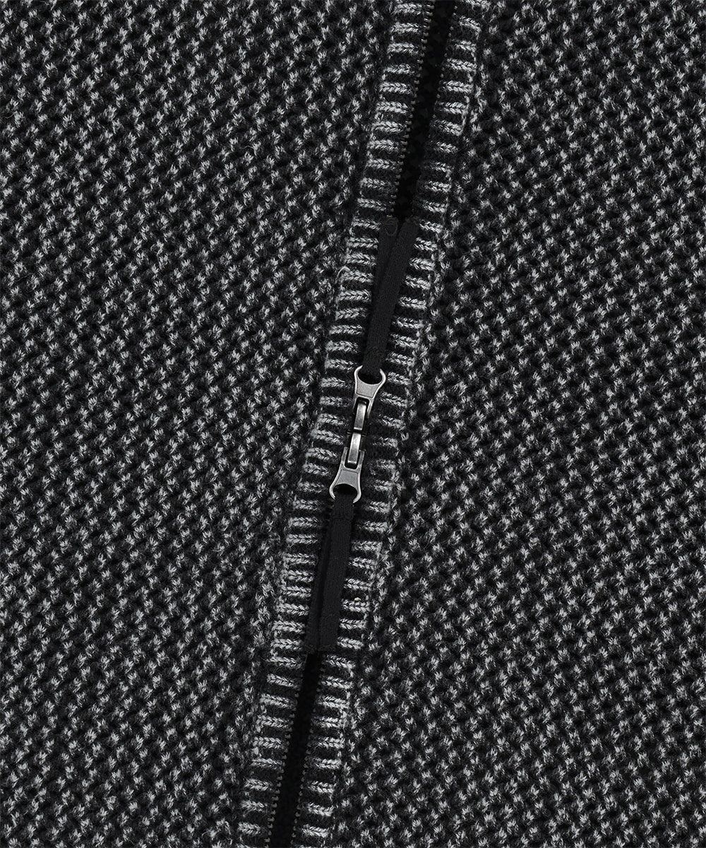 Mahagrid Pigment Mesh Zip Up Knit
