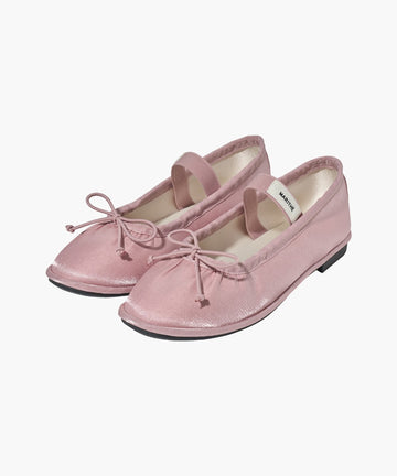 Marithé François Girbaud Women's Banding Ribbon Flat Shoes Light Pink