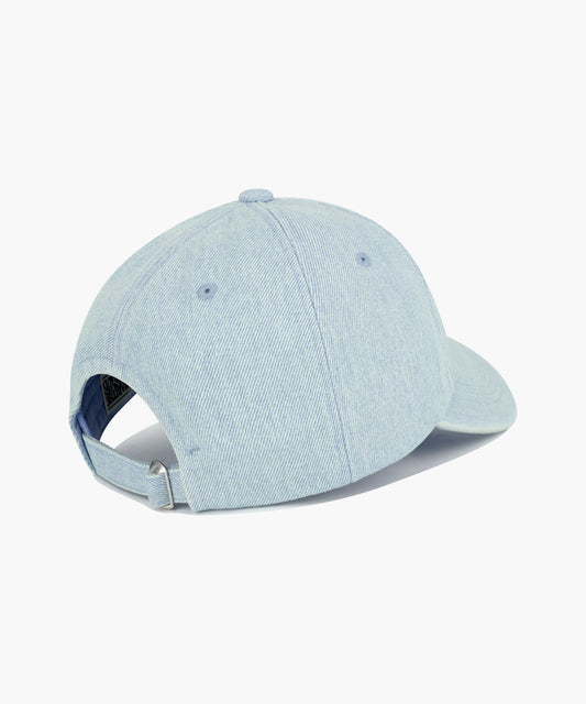 Marithé François Girbaud DENIM WASHING SMALL CLASSIC LOGO COVERED CAP light blue