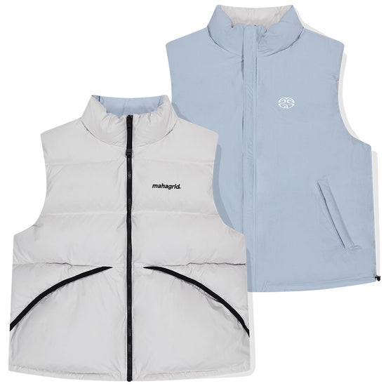 Mahagrid Reversible Down Vest [Grey]