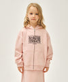 Marithé François Girbaud Kids Classic Logo Embroidery Hoodie Zip-Up Blue