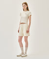 Marithé François Girbaud W LACE DETAIL SWEAT SHORTS