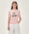 Marithé François Girbaud W DOODLE BEAR HALF KNIT PULLOVER