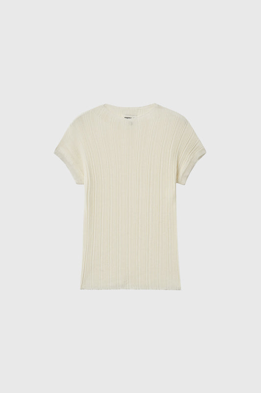 General Idea WOMAN Pleated Half Neck Knit Top